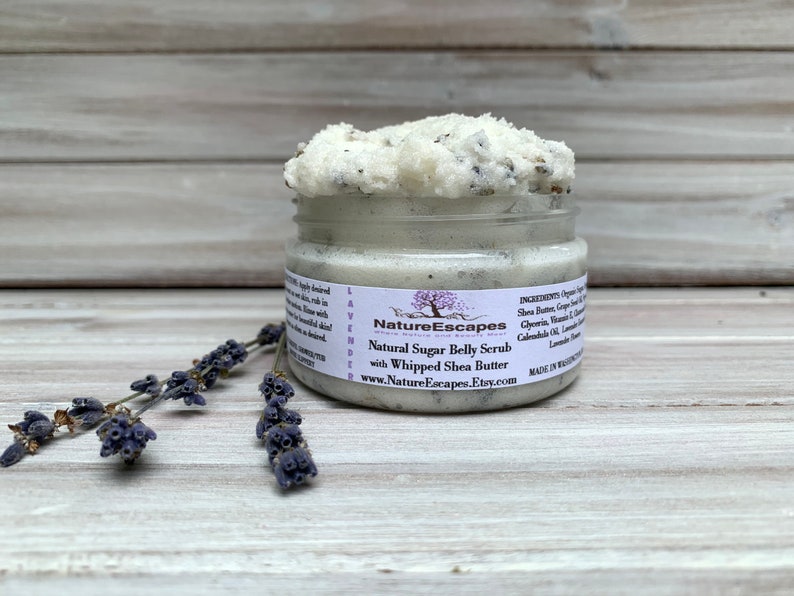 Pregnancy Gift Belly Scrub Natural Lavender Sugar Scrub With Etsy