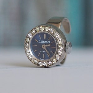 SORNANA -  Swiss made mechanical wind up Ring watch  , vintage women&#39;s watch