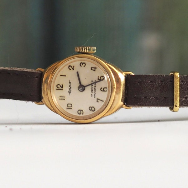 Pallas Eppo -vintage  German mechanical wind up women's  watch EPPO- gold filled, dress watch, bracelet watch, gift for her