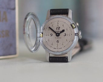 ZARJA Braille - Reloj mecánico vintage de cuerda Braille para mujer ZARIA (Заря) década de 1970 / reloj braille, nuevo, sin usar, caja y papeles