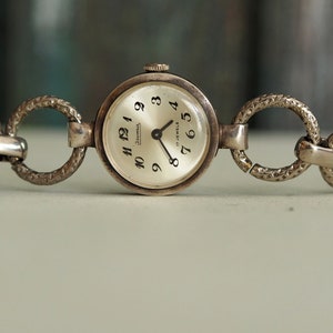 Josma - 0.835 solid silver German mechanical wind up  women&#39;s  watch , vintage German mechanical wind up watch