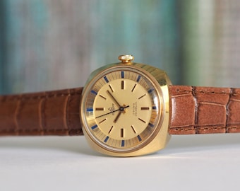 German Women&#39;s Watch BISCHOFF  1970&#39;s- gold plated, gift for her, vintage mechanical wind up women&#39;s watch - new, unworn