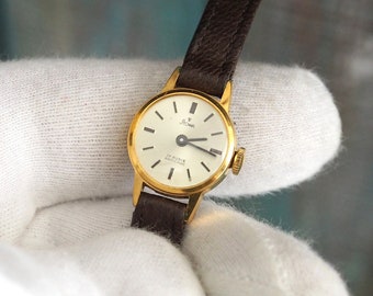 STOWA - Tiny Vintage German reloj de mujer, reloj mecánico vintage de cuerda para mujer