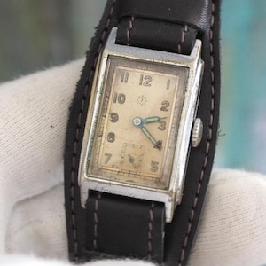 1930s Junghans Art Deco Men’s Watch – German Rectangular  Watch 22x30mm (0.87x1.18 in) Vintage Mechanical Wristwatch