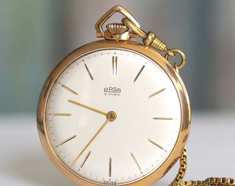 ARSA - Swiss made mechanical wind up pocket watch ARSA  , vintage mechanical wind up watch