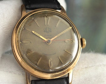 GUB  - 1960's German mechanical wind up  men's watch , vintage German mechanical wind up  men's watch