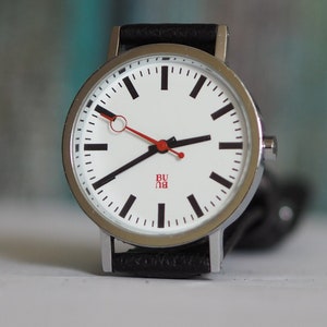 BuBu Railroad style Swiss made quartz Watch