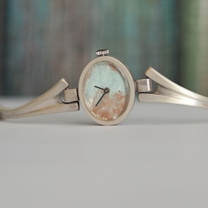 Custom Vintage  German 0.835 silver women&#39;s Bracelet Watch , vintage mechanical wind up silver watch