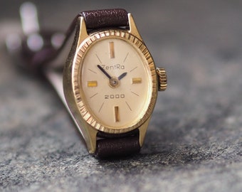 Rare German Women&#39;s Watch Zentra - 1970&#39;s, mint condition, never used , gold plated case