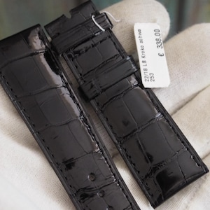 CHOPARD   - 22/18mm  leather watch band  - black