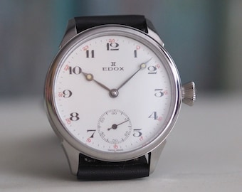 EDOX   cal.6498 Eta/Unitas -Converted EDOX  pocket watch, pocket-to-wrist watch, EDOX wrist watch, , marriage watch, gift for him