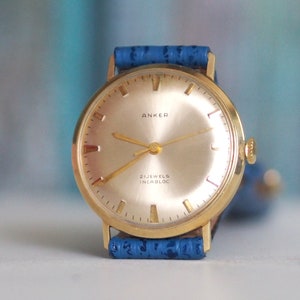 ANKER -  German mechanical wind up  men&#39;s watch ANKER - 1960&#39;s, 14kt .585 solid gold case