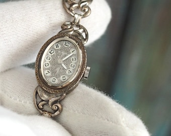 Reloj de mujer alemán Bifora, reloj mecánico alemán vintage de cuerda para mujer
