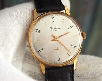 RAKETA  - vintage mechanical wind up men's watch, 1960's men's watch