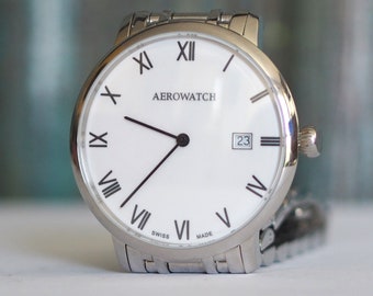 AEROWATCH Heritage Slim Quartz A 21976 AA01 M, reloj de hombre fabricado en Suiza