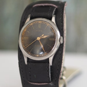 MIMO Swiss Made Military Watch: Vintage Men's Wind Up Watch