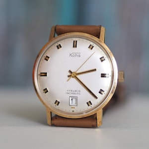 KOHA 1970er deutsche mechanische Herrenuhr, alte deutsche mechanische Herrenuhr zum Aufziehen