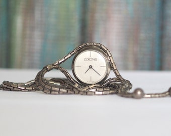 DOROTHEE  watch necklace -   mechanical wind up pendant watch, Vintage Swiss made  pendant Watch