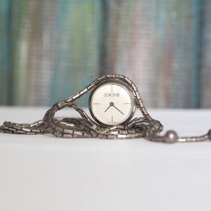 DOROTHEE horlogeketting - mechanisch opwindhorloge, vintage Zwitsers hangerhorloge