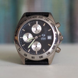 1990&#39;s Swiss made quartz men&#39;s chronograph watch  URBAN SPIRIT