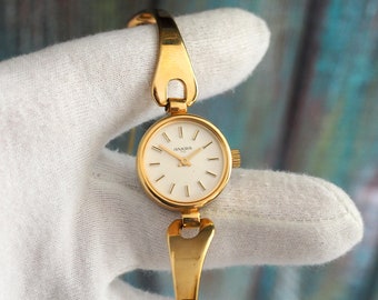 ANKRA-   tiny Vintage German mechanical wind up women's , vintage mechanical wind up watch