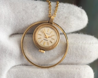 CHAIKA -  Vintage  Ladies  pendant/necklace  mechanical wind up Watch , vintage   necklace watch
