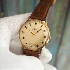 Bergana-  German mechanical wind up  men's watch, 14kt .585 solid gold case, cal.ETA 2750