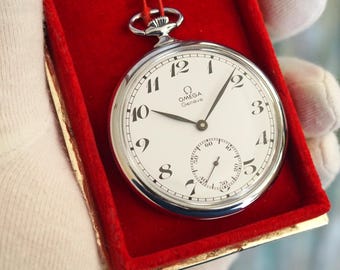 OMEGA cal.960 - mechanical wind up  pocket watch  OMEGA with original box, mechanical wind up watch