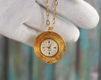 CHAIKA Vintage Ladies pendant/necklace mechanical wind up Watch vintage  necklace watch