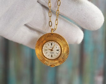 CHAIKA -  Vintage  Ladies  pendant/necklace  mechanical wind up Watch , vintage   necklace watch