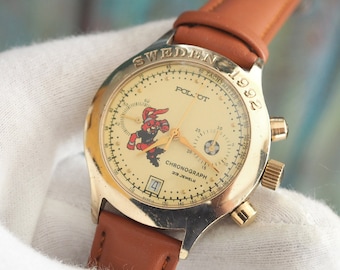 POLJOT Sweden 1992 -  3133 Chronograph , mechanical wind up  Chronograph watch