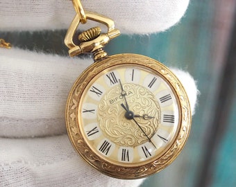 FERO Feldmann Mechanical Wind up Pendant Watch Vintage Swiss Heart Shaped Pendant Watch Etsy Canada