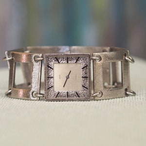 1970&#39;s German 0.835 silver bracelet  women&#39;s  Watch Heika , Vintage German mechanical wind up watch, German women&#39;s watch
