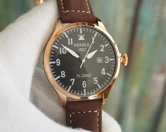 KIENZLE  Flieger 22602- German Aviator style quartz  men&#39;s watch, mint condition, unworn