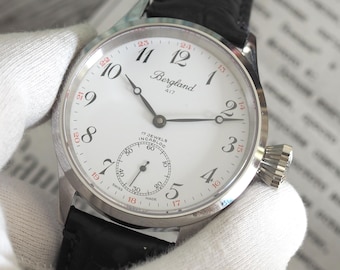 BERGLAND cal.6498 Eta/Unitas -Converted  pocket watch, pocket-to-wrist watch, BERGLAND  wrist watch, , marriage watch, gift for him
