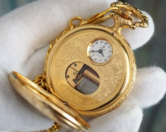 REUGE Musical Pocket Watch  -Rare Swiss made mechanical wind up  musical pocket watch