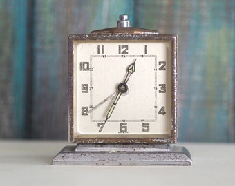 ヴィンテージ キエンツレ トラベル アラーム クロック、ドイツ製