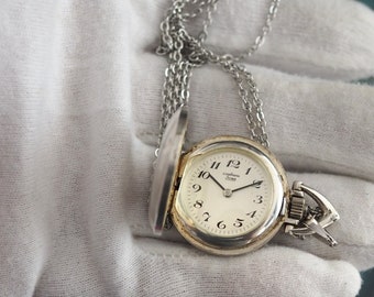 PALLAS Stowa - Silver watch pendant / necklace -  Tiny Vintage German Ladies  silver pendant Watch