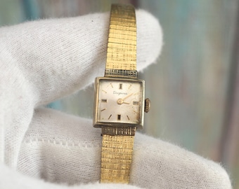 DUGENA- German Women's Watch Dugena 1970's, gift for her,  vintage mechanical wind up watch