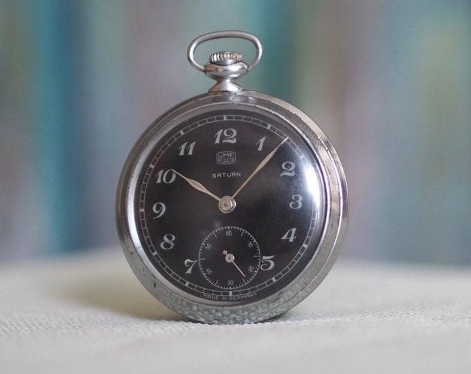 1960's German Pocket Watch UMF Ruhla GDR Vintage German Etsy