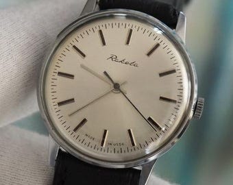 RAKETA  Classic -  vintage mechanical wind up men's watch Raketa , mint condition, unworn