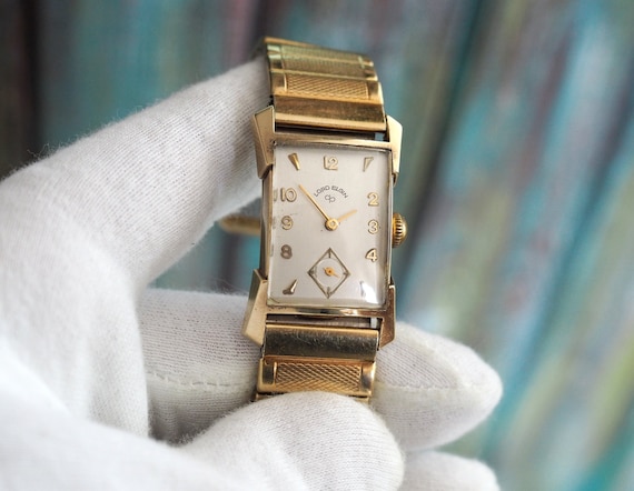 LORD ELGIN Boitier en or massif 14 carats cal. 670 montre pour homme Art Deco a remontage mecanique Etats Unis Etsy France