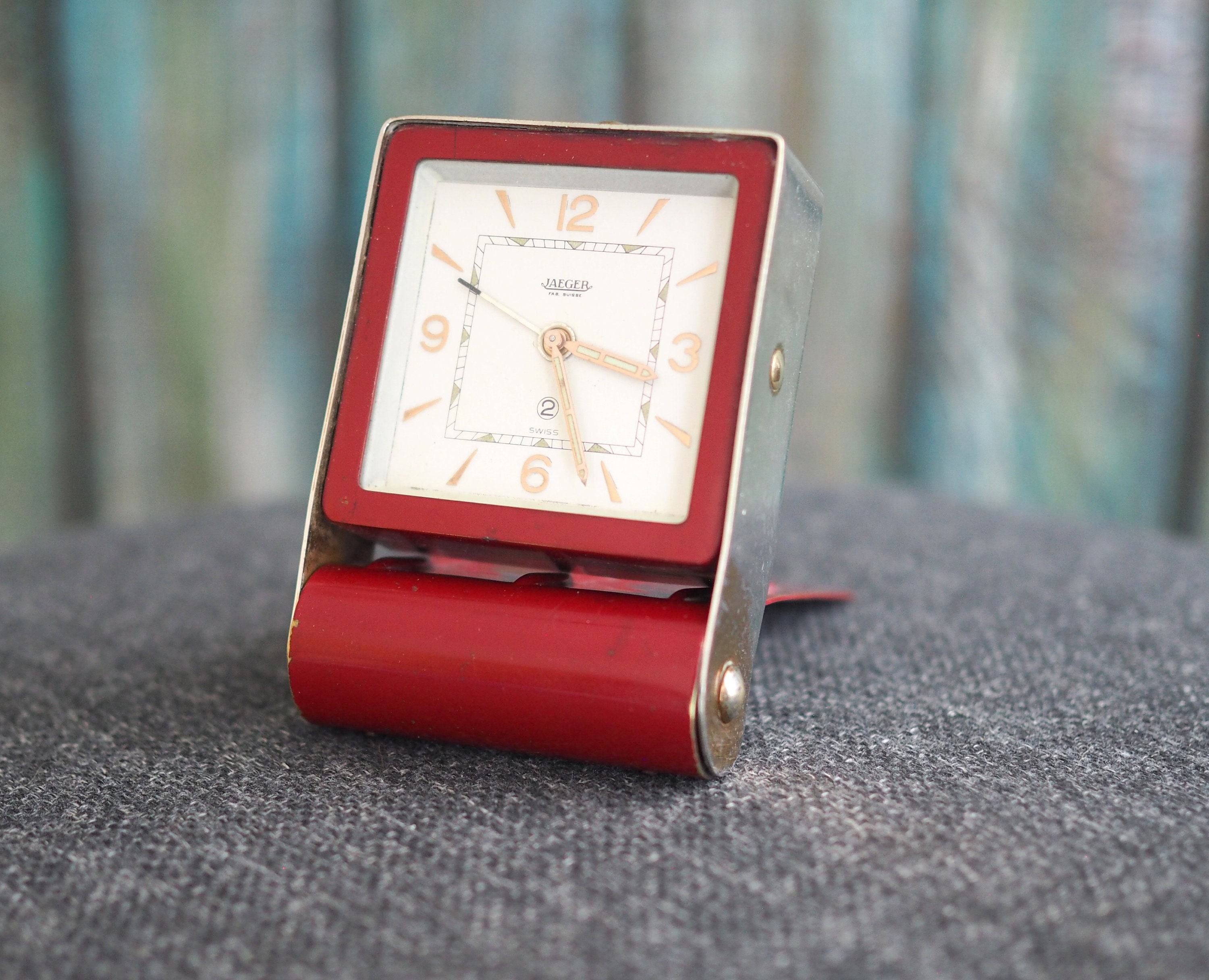 置時計　ジェラール673 Jaegerlecoultre Art Deco 2 Days Travel Alarm Clock- 1940's Vintage