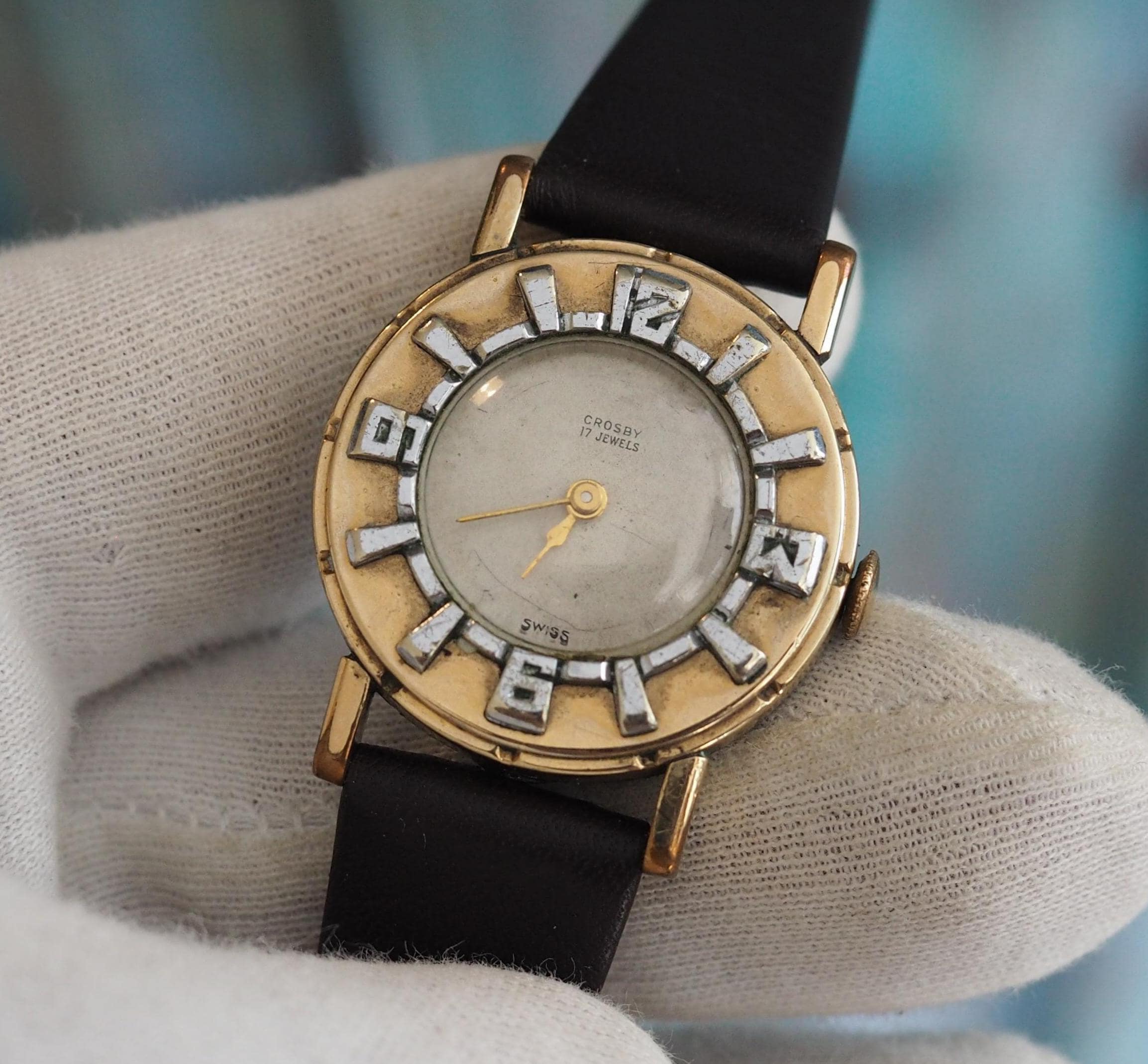 Vintage Crosby Art Deco Watch: Swiss Made Mechanical Wind-up  display picture 2