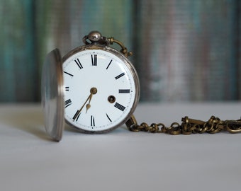 1863 British Verge Fusee Pocket Watch Serviced Working - Main Image