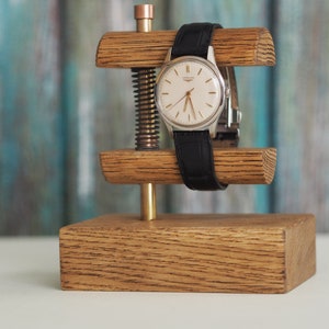 Oak wood watch stand ,  custom watch display stand watch organizer, wooden watch stand, watch stand, oak stand