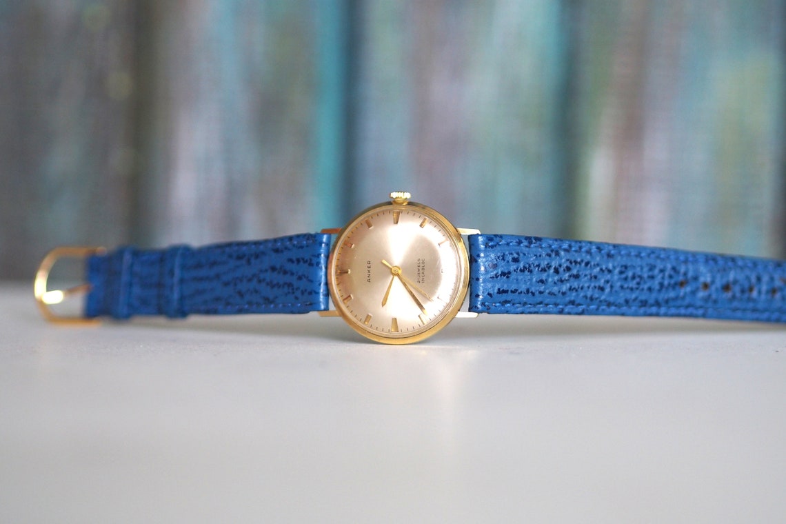 ANKER - German Mechanical Wind up Men's Watch ANKER - 1960's, 14kt .585 ...