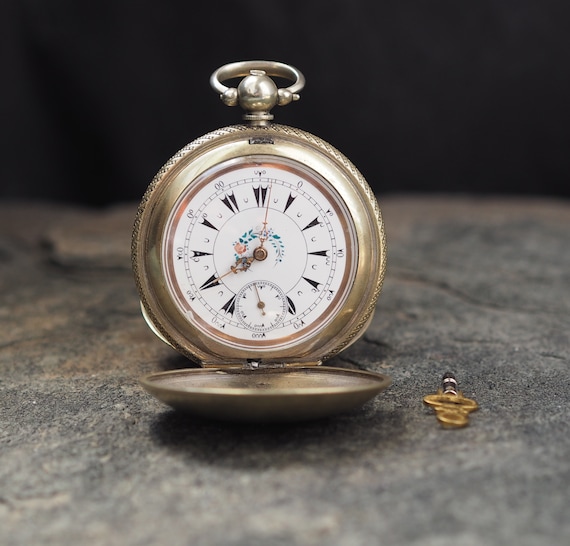 Reloj bolsillo antiguo raro sin marca 1850-60 hecho para el - Etsy México