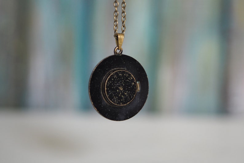 ANKER Vintage German Ladies pendant Watch , Mother of Pearl dial, vintage mechanical wind up pendant watch image 4
