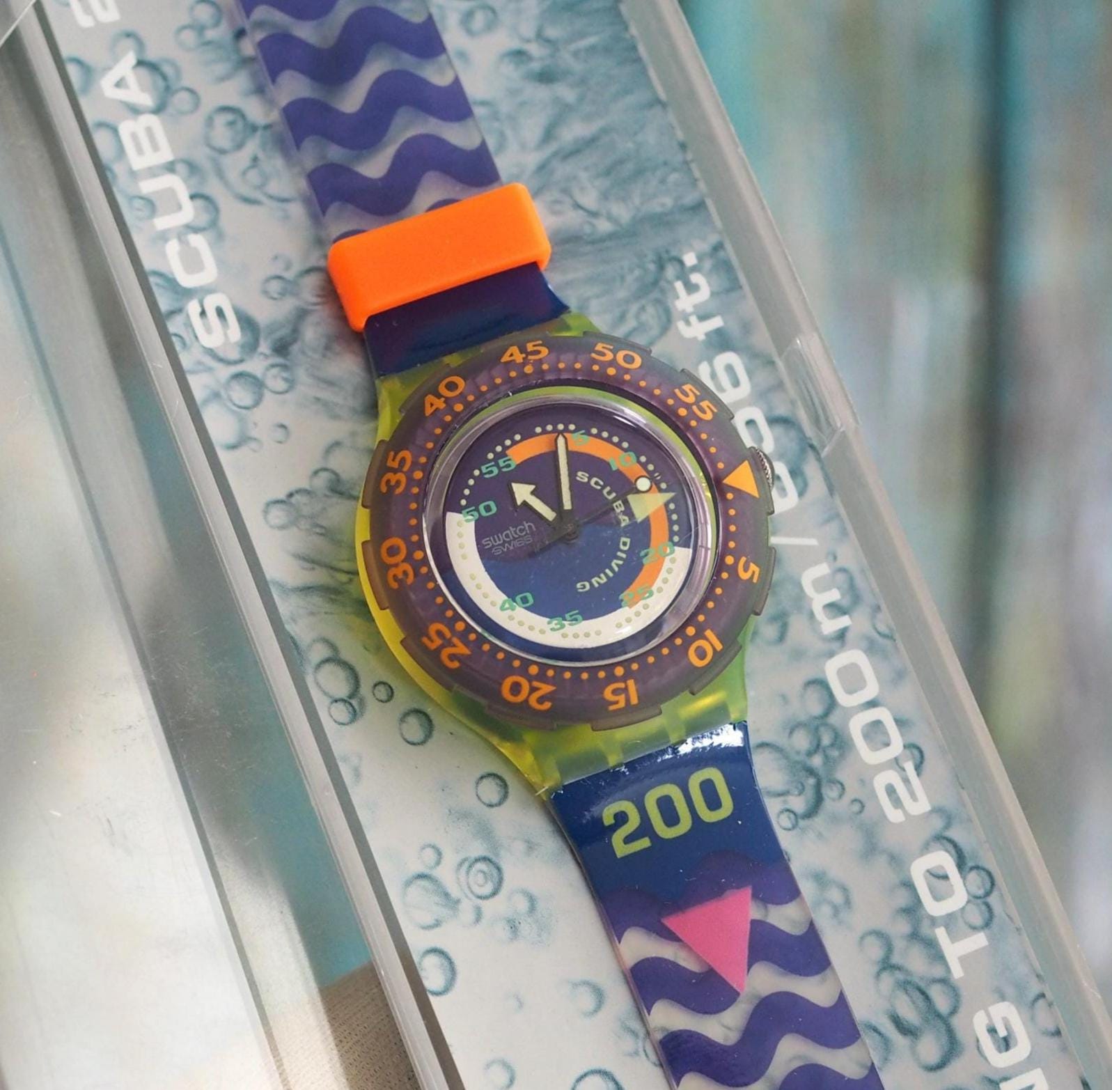 swatch 夜光 デッドストック scuba ダイバー 90年代 美品 Vintage 1990s swatch scuba - Gem